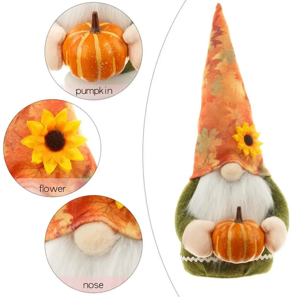 Nisse Tomte ÿ d¹Ècoration en peluche, Gnome, citrouille, tournesol, su¹Èdoise, elfe Nisse Tomte, d¹Ècoration pour no?l, automne, Thanksgiving