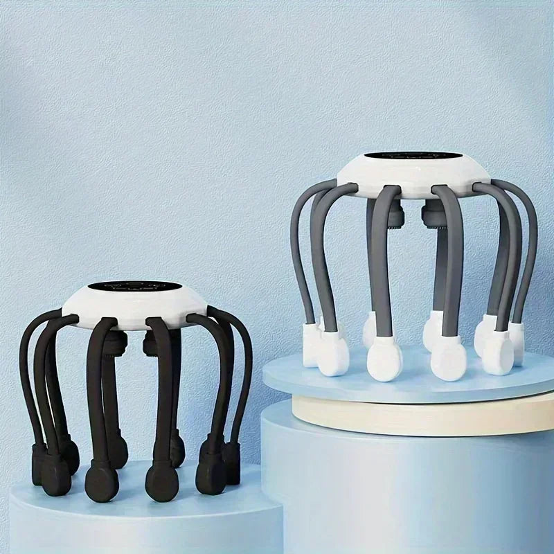 Ohio eur de tÄÇte ¹Èlectrique portable pour la relaxation, masseur de cuir chevelu, appareil de massage des m¹Èridiens, calm black