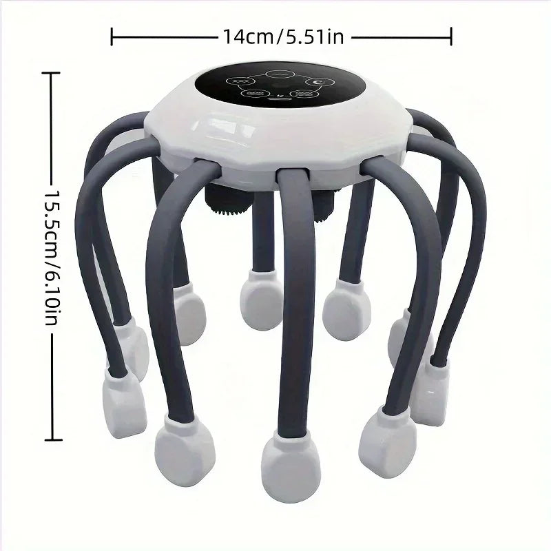 Ohio eur de tÄÇte ¹Èlectrique portable pour la relaxation, masseur de cuir chevelu, appareil de massage des m¹Èridiens, calm black