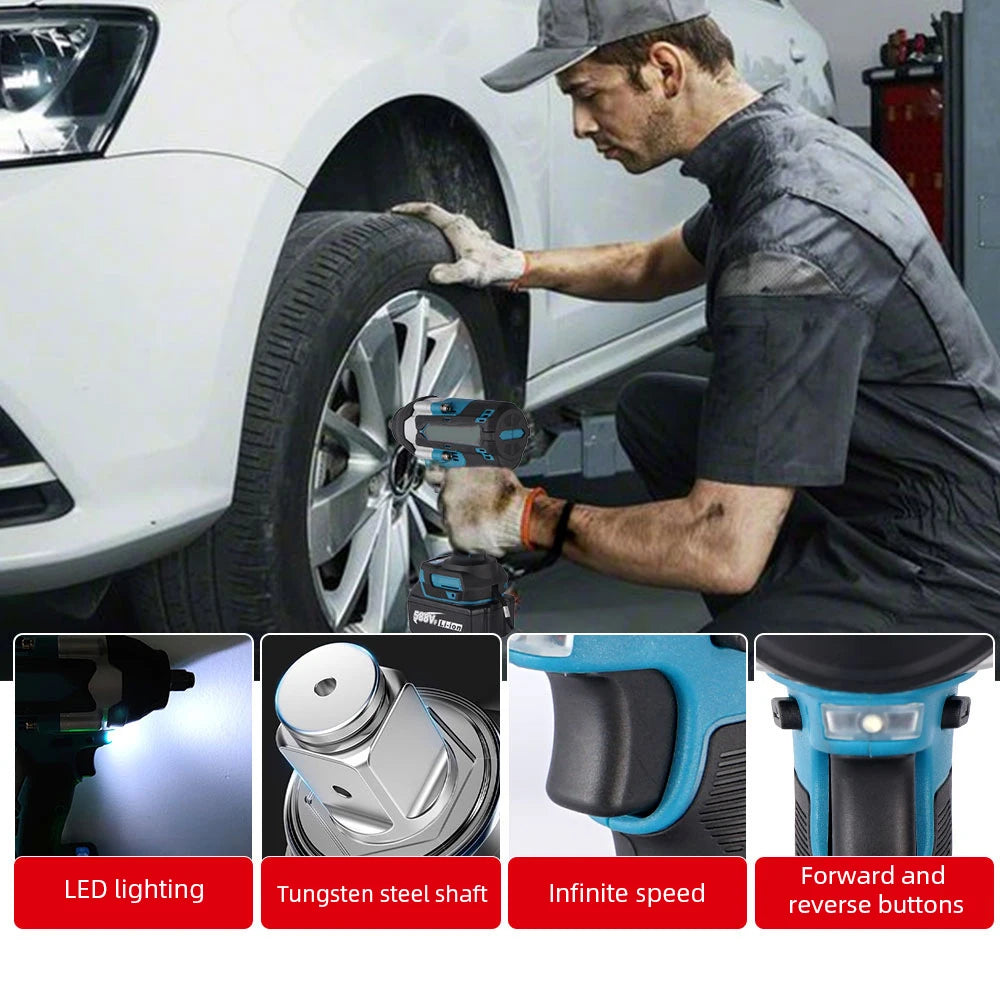 Outils ¹Èlectriques sans fil pour Makita, batterie au lithium-ion, 18V, 1/2 N.M, couple sans balais, pouces