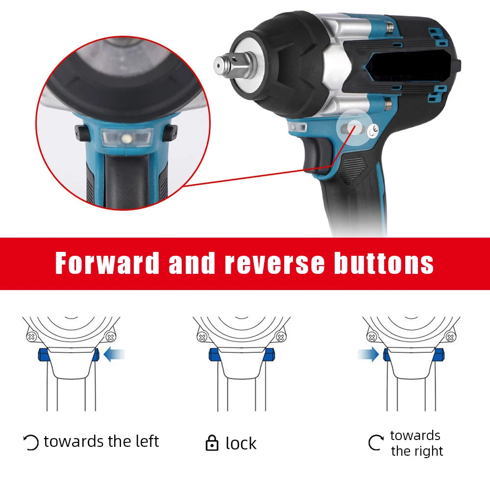 Outils ¹Èlectriques sans fil pour Makita, batterie au lithium-ion, 18V, 1/2 N.M, couple sans balais, pouces
