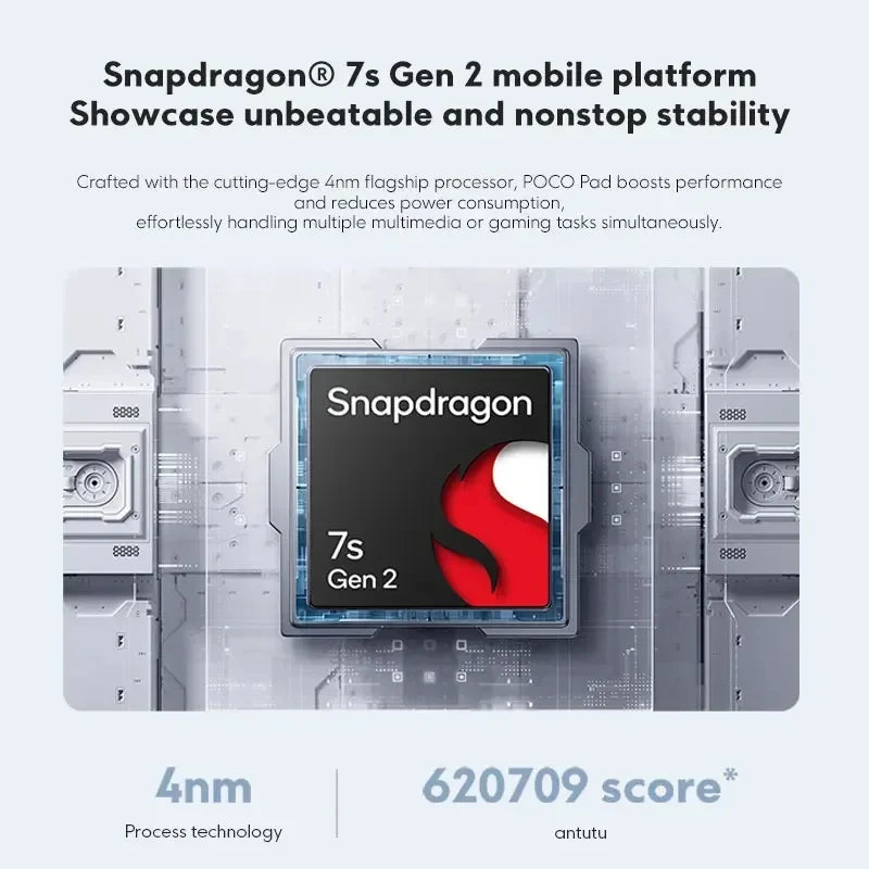 Pad Global Version 12.1, processeur Snapdragon 7s Isabel 2 Octa Core, ¨¦cran 120Hz 2.5K, 33W, batterie 10000mAh, haut-parleurs de fa?ade