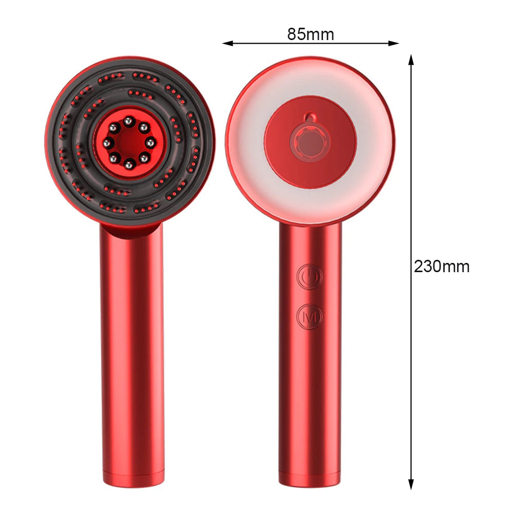 Peigne de ¹Ènergie ¹Èlectrique ½Ç Vibration, Th¹Èrapie ½Ç la Lumiõ¹re Rouge, Croissance des Cheveux, Brosse pour Cuir oral elu, Anti-Perte de Cheveux, Applicateur d'Huile Liquide