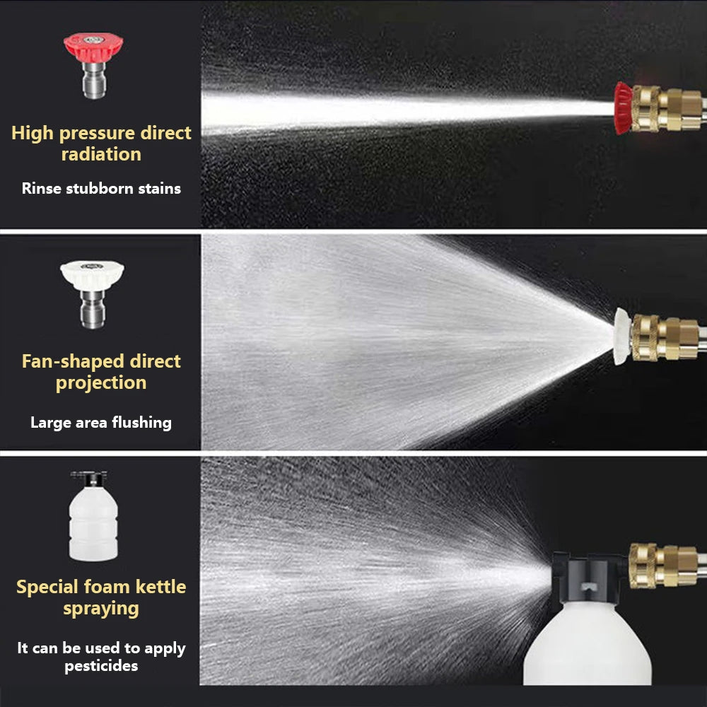 Pistolet ¨¤ eau haute pression sans fil pour lavage de voiture, auto-amor?ant, recharge 30000mAh, 300W, avec batterie Eddie ion Outils de kit de livres de voiture, fournitures de lavage