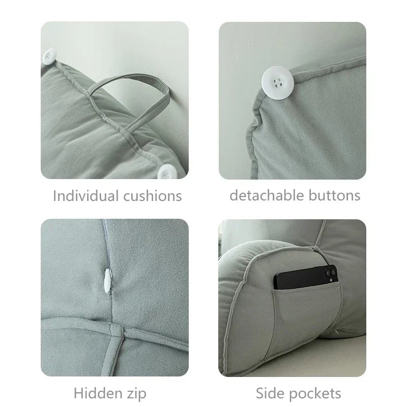 Planche de sauna triangulaire, coussin de lecture, grand traversin, dossier, support de positionnement, cale pour le corps, oreiller de couchage pour lit, sanglier,coffe