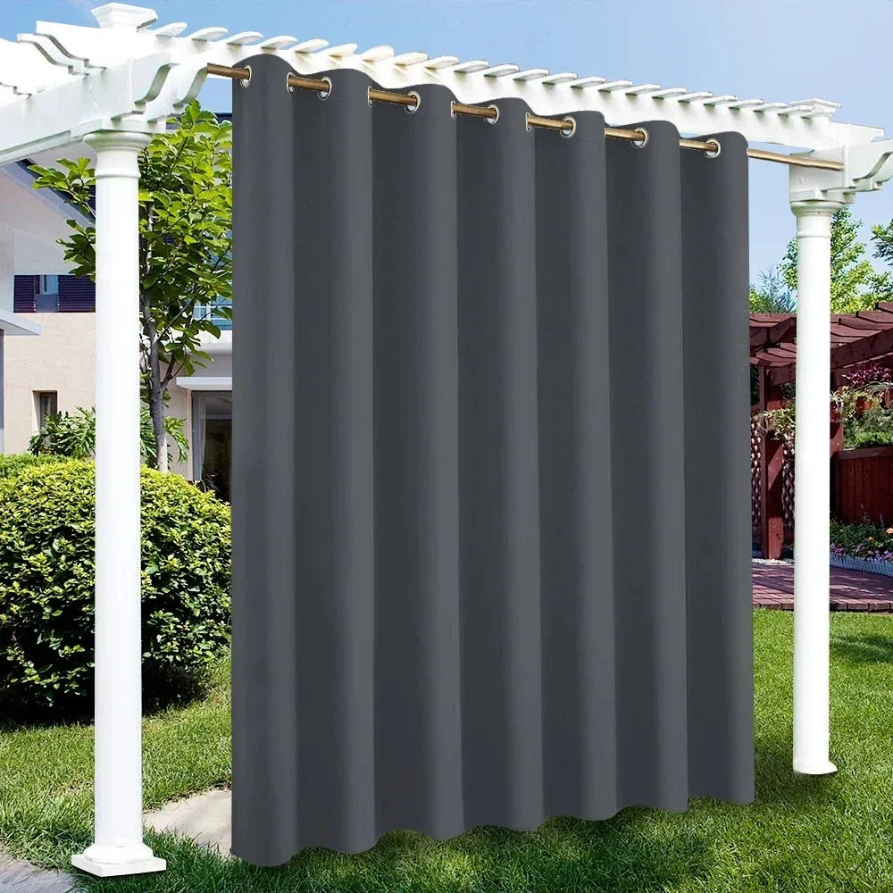 Rideaux d'ext¹Èrieur imperm¹Èables, occultant, lumiõ¹re du soleil, pour jardin, pergola, terrasse couverte, gaz¹Èbo, blue, 106cmX160cm, 1pcs