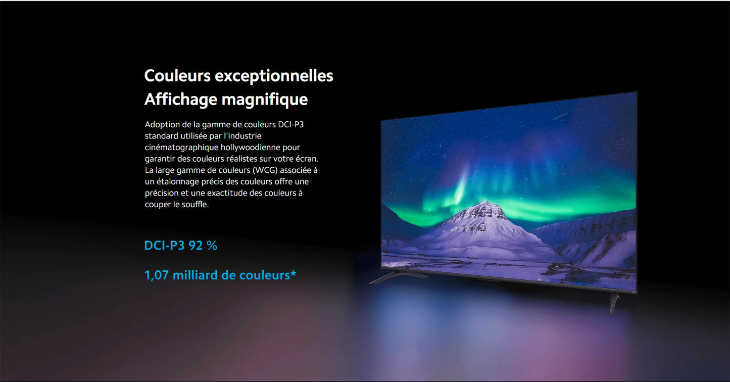 TV A Pro 43 2025 | Écran QLED 4K lumineux aux couleurs précises, Finition métallique haut de gamme avec cadre ultra-fin, Son immersif avec Dolby Audio™