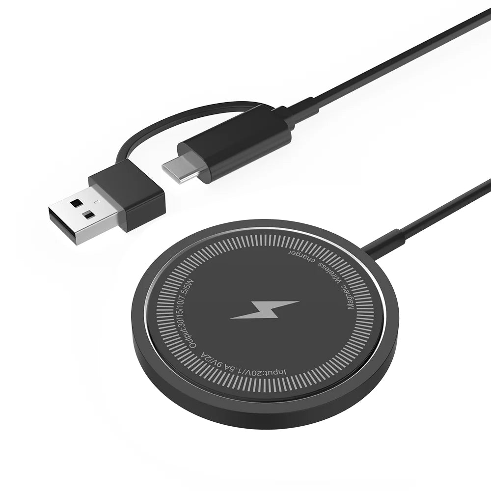 Chargeur sans fil magnétique 30W, support de charge rapide pour iPhone 15 14 13 12Pro Max Airpods PD USB A, Station d'accueil pour chargeurs de téléphone