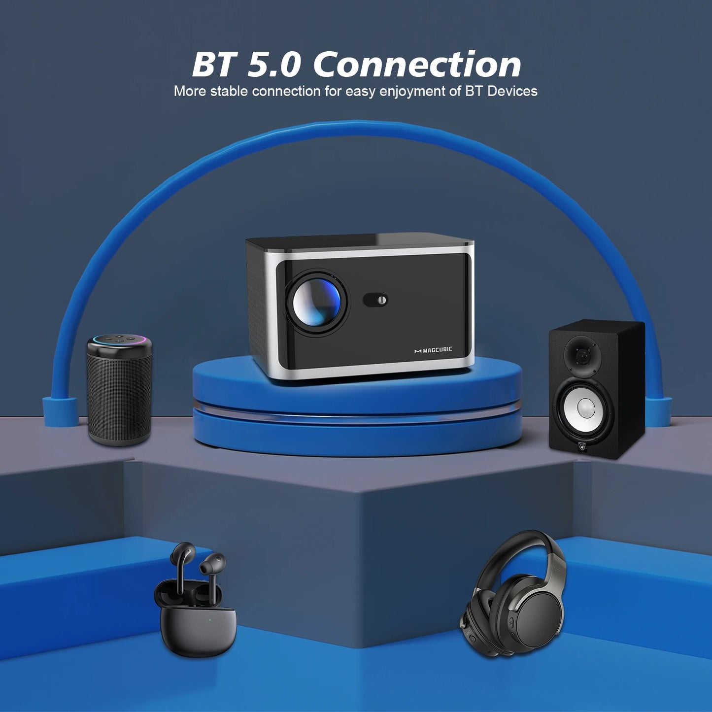 Projecteur , Android 11, 4K, 1080P, Wi-Fi 6, commande vocale, Allwinner H713, mise au point ¨¦lectronique BTpig, Home Prodefait ou HY350 Pro
