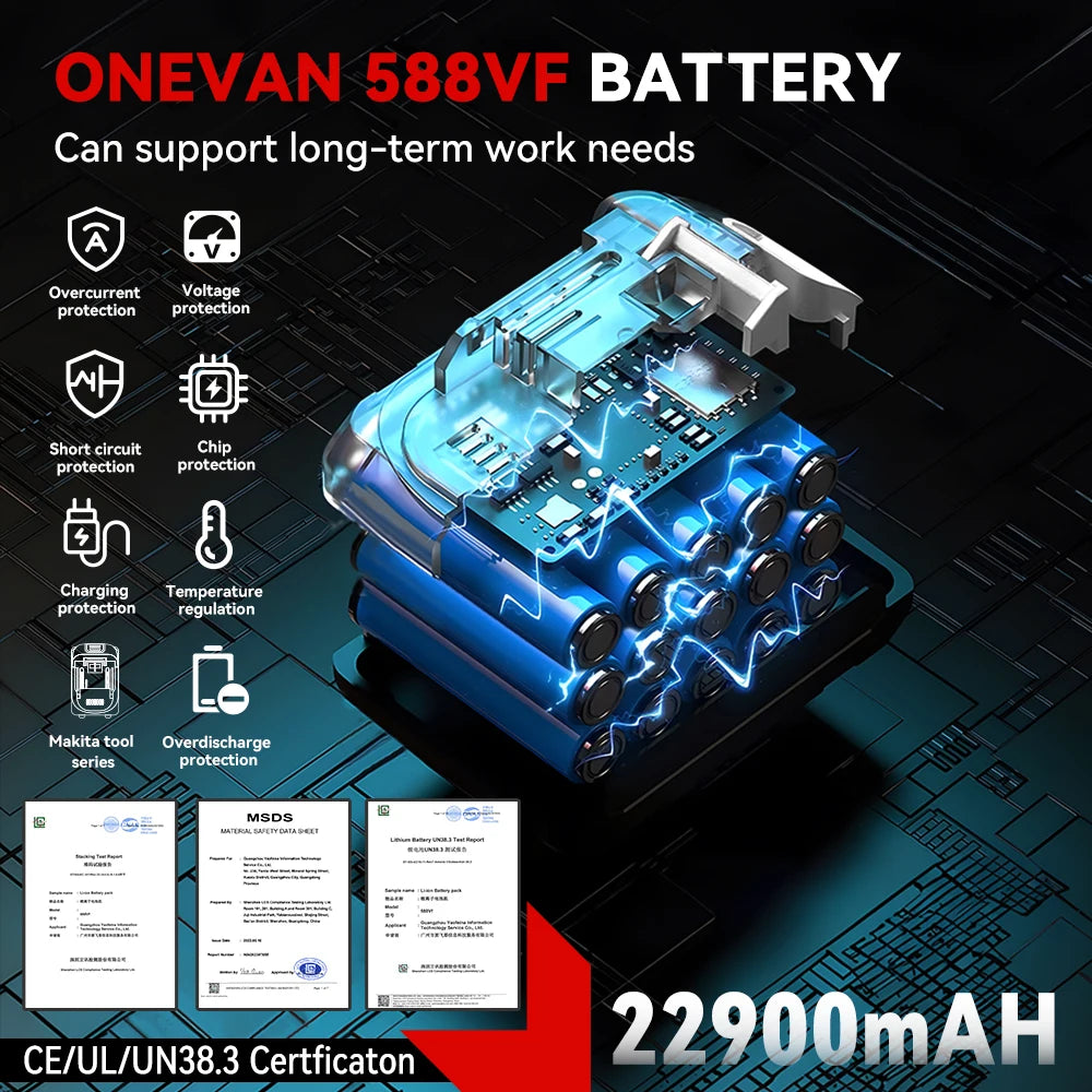 Outil ¹Èlectrique sans fil pour Makita, batterie au lithium-ion, couple de 1800N.M, sans balais, anti-impact ¹Èlectrique, 1/2 pouces, 18V