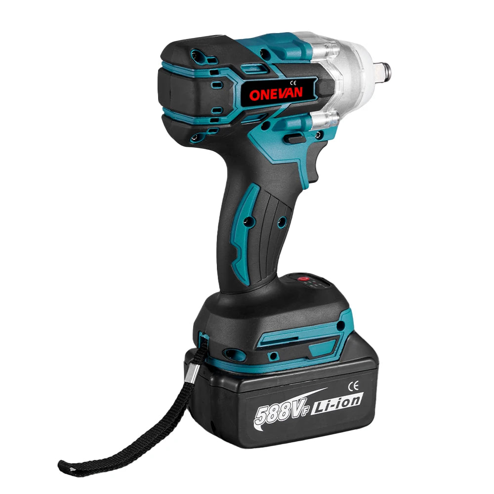 Tournevis ¹Èlectrique Sans Fil 520N.M cle a choc, visseuse sans fil,Outil de R¹Èparation de Voiture pour Batterie makita 18v outils, 1/2 Pouces