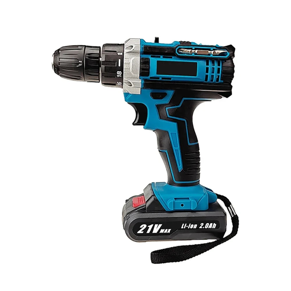 Tournevis sans fil ½Ç percussion 21V 1600, perceuses pliables ½Ç grande vitesse, perceuse ½Ç batterie aste, perceuse domestique, outils ¹Èlectriques avec forets