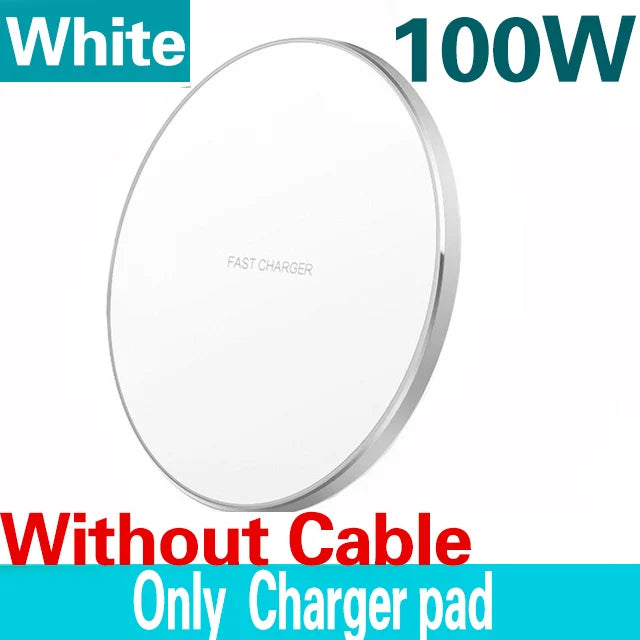 Chargeur rapide sans fil pour iPhone, station de charge sans fil pour Samsung Galaxy S24, S23, S22, S20, Xiaomi, 100W, 15, 14, 13, 12, 11, Pro Max