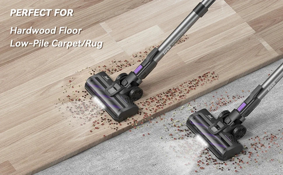 Aspirateur sans fil S10, mod¨¨le ¨¦lectrique ¨¤ 3 vitesses pour sols en bois dur, jusqu'¨¤ 50 min, poussi¨¨re de 1,2 l pour poils d'animaux, 26000pa, 350W