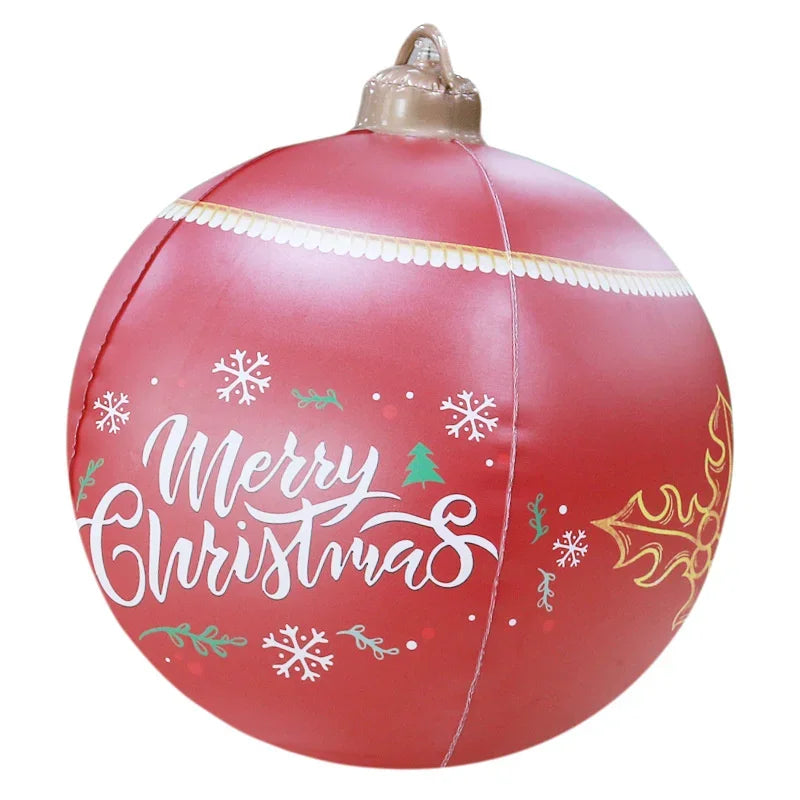 Boule D¹Ècorative Gonflable de No?l, en PVC, AngiLight Glow, Grandes D¹Ècorations IkTree, Jouet d'Ext¹Èrieur, 2025, 60cm