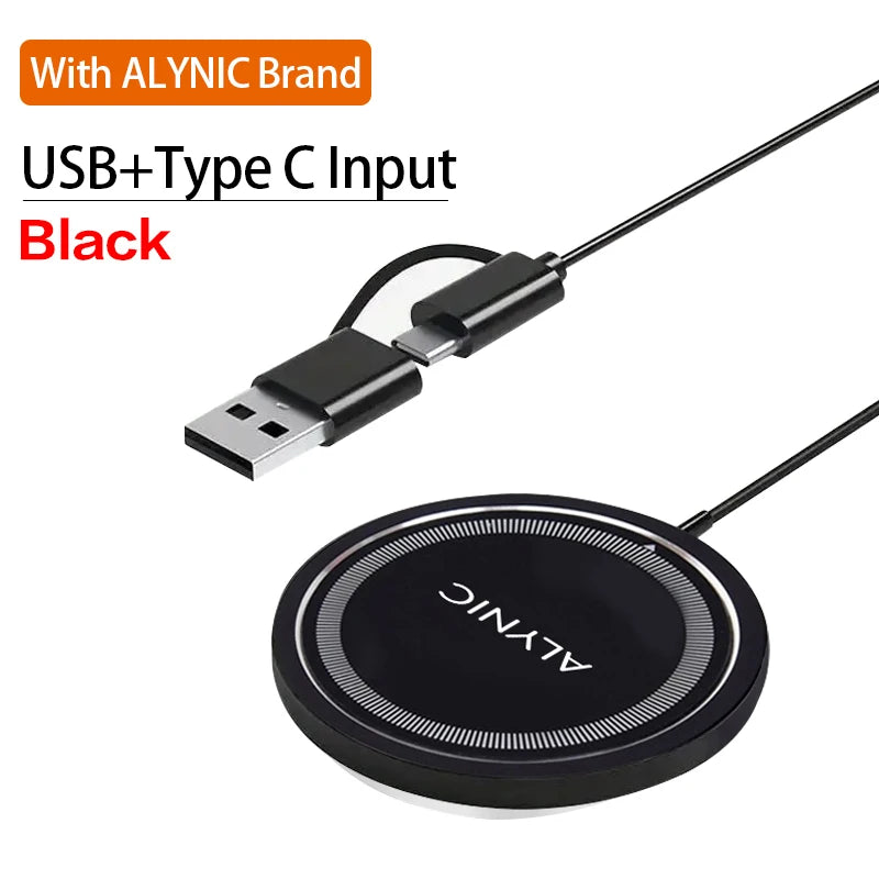 Chargeur sans fil magnétique 30W, support de charge rapide pour iPhone 15 14 13 12Pro Max Airpods PD USB A, Station d'accueil pour chargeurs de téléphone