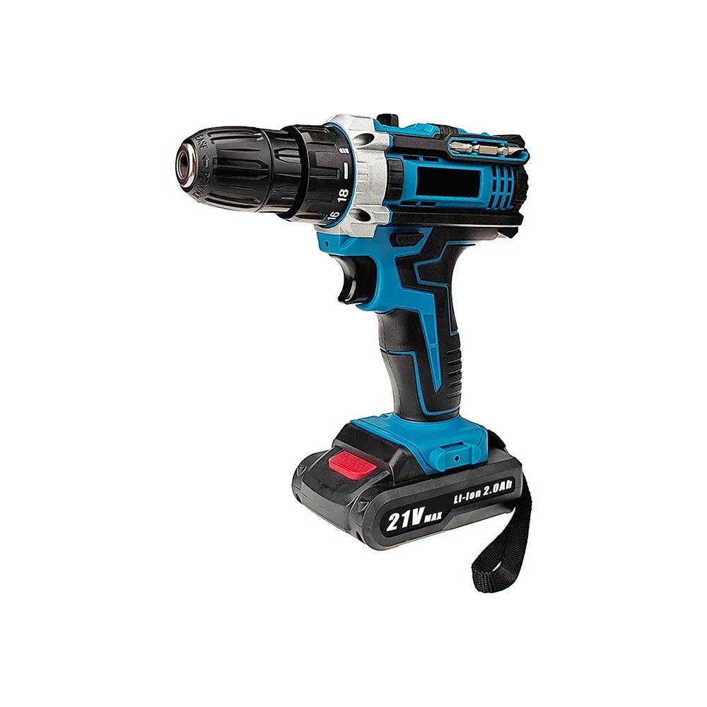 Tournevis sans fil ½Ç percussion 21V 1600, perceuses pliables ½Ç grande vitesse, perceuse ½Ç batterie aste, perceuse domestique, outils ¹Èlectriques avec forets