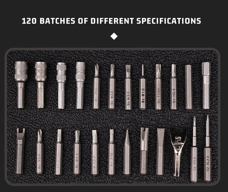 Jeu de tournevis de pr¹Ècision 128 en 1, embouts Torx magn¹Ètiques, portable, professionnel, ensemble d'outils de r¹Èparation ¹Èlectronique