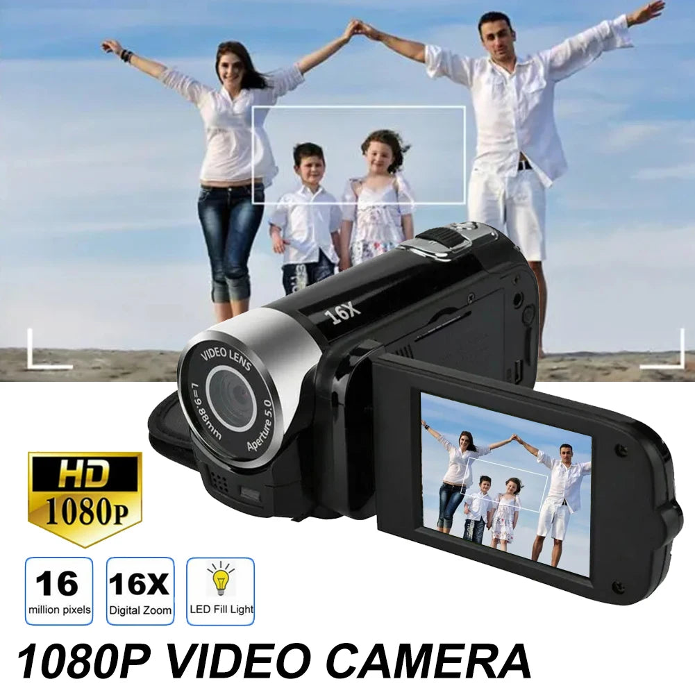 Cam¨¦ra vid¨¦o num¨¦rique avec vision nocturne et n'aime optique 16x, cam¨¦scope pour la prise de vue de vid¨¦os Vlogger, cam¨¦ra statique, 16m, 1080P