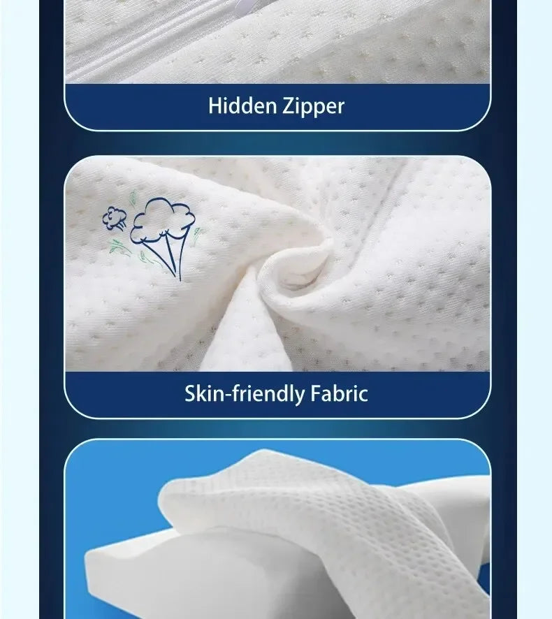 Oreiller de lit en mousse ½Ç m¹Èmoire de forme, 4WD, protection du cou, rebond lent, en forme de papillon, sant¹È cervicale, 1 piõ¹ce, 50x30x10CM