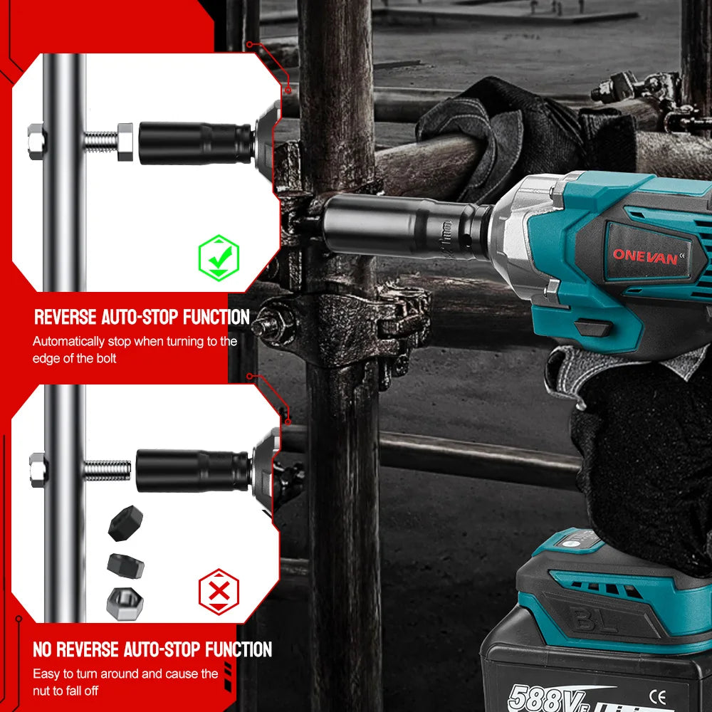 Cl¹È ½Ç chocs ¹Èlectrique sans balais, tournevis ½Ç douille sans fil, outils ¹Èlectriques, batterie Makita 18V, 1,2"