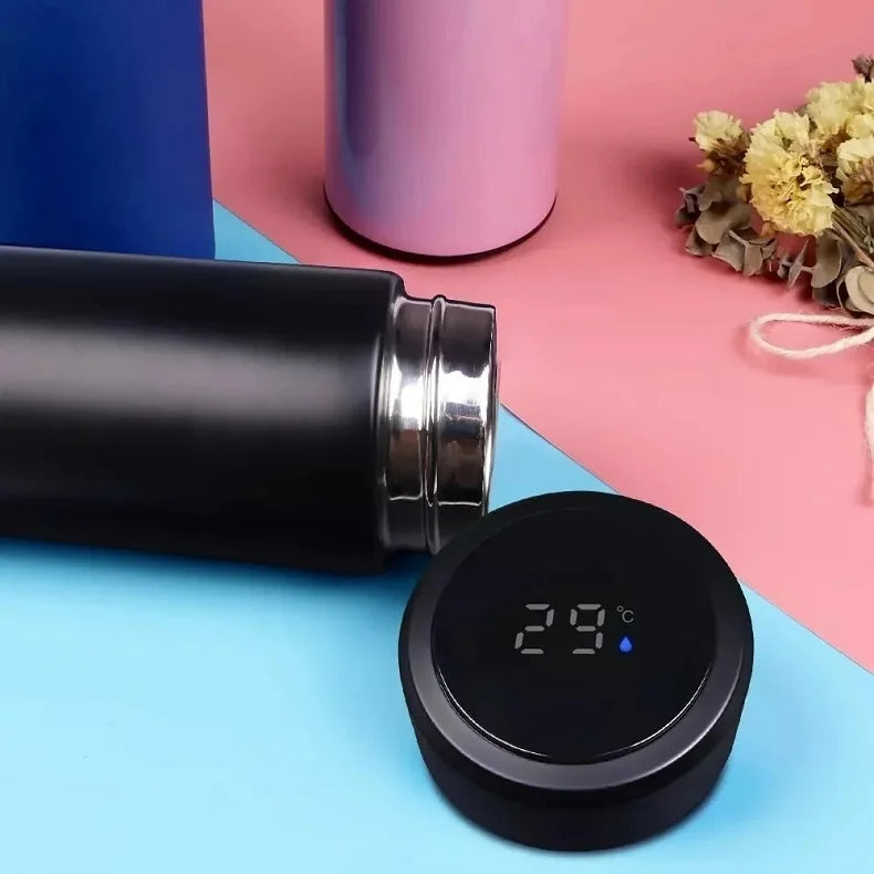 Bouteille thermos num¹Èrique intelligente avec affichage de la temp¹Èrature, tasse ½Ç caf¹È isol¹Èe sous vide, acier inoxydable 500, 304 ml, noir
