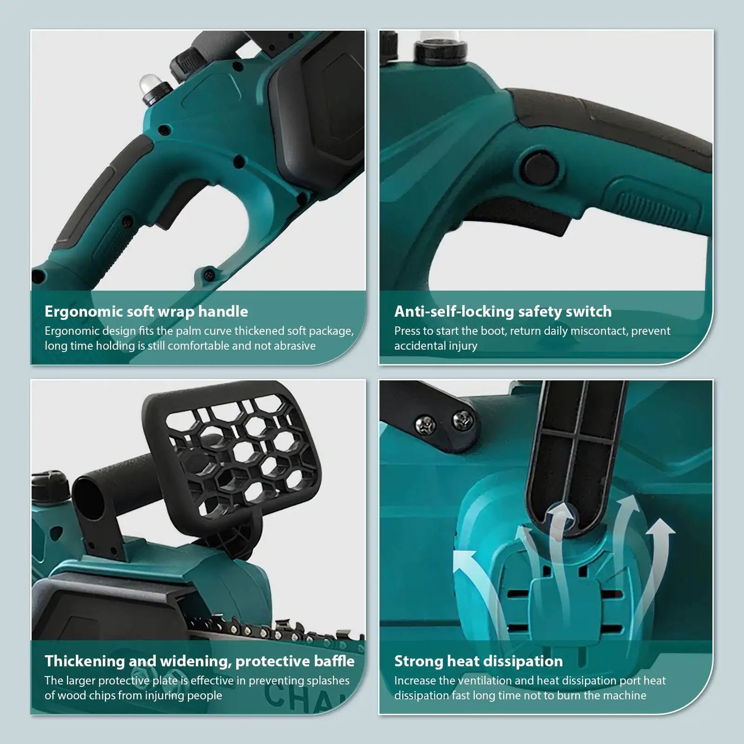 Tron?onneuse ¹Èlectrique sans balais, outil ¹Èlectrique aste sans fil, scie d'¹Èlagage de jardin, batterie Makita, travail de calcul, 1500W, 12 pouces