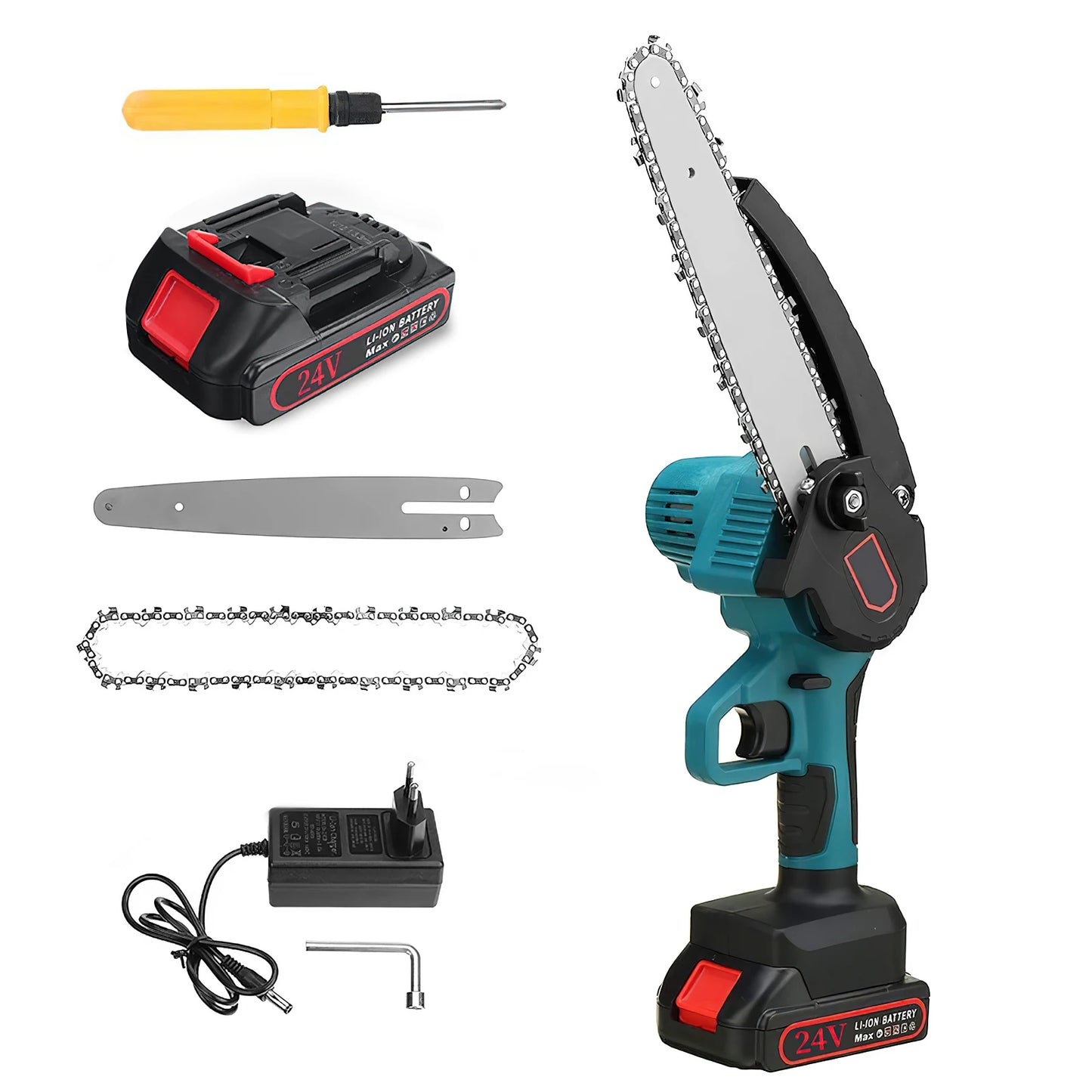 Tron?onneuse ¨¦lectrique sans fil, outil de coupe de jardin, batterie 18V, 8 pouces, 24V, 3000W, haute puissance, calcul de travail, d¨¦terminer l'¨¦lagage