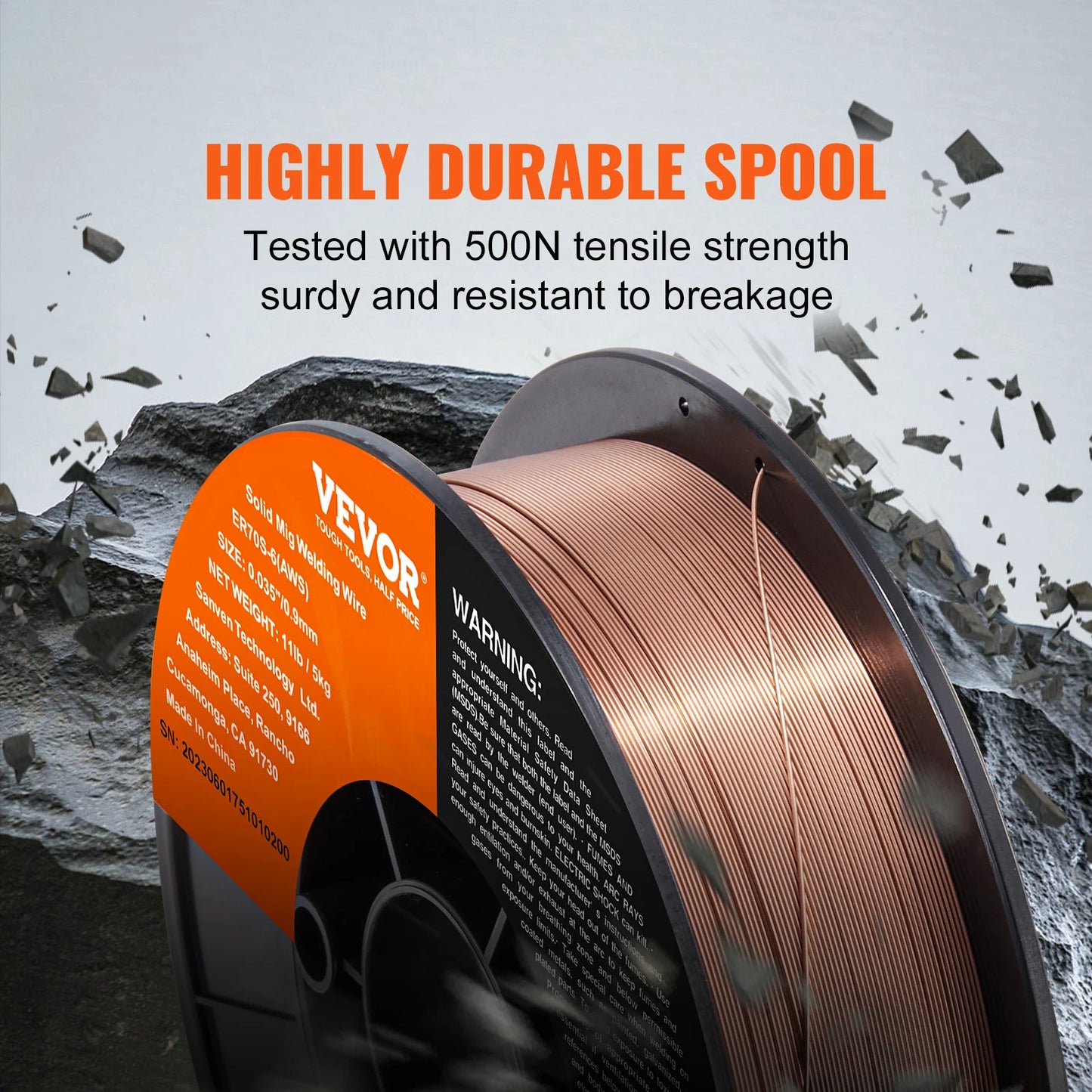 Fil de Soudage 0,8 mm 5 kg Fil de Soudure MIG ER70S-6 Bobine Fil ½Ç Souder Solide Acier Doux 200 mm R¹Èsistance Traction 490-670 MPa Alimentation Lisse Joints Soudure Solides pour Machine ½Ç Souder