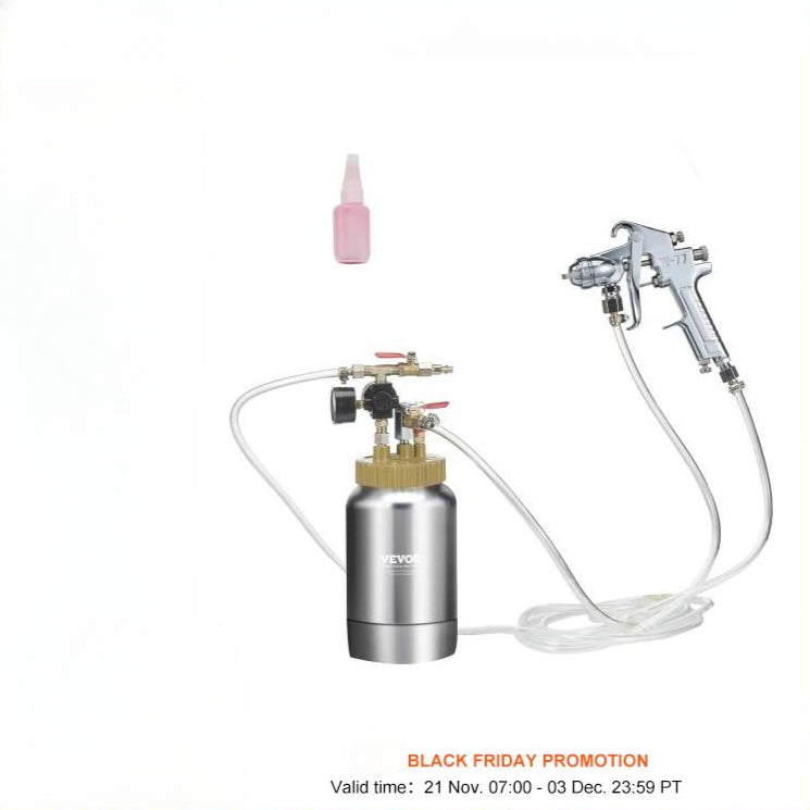 Pot de Pression pour Peinture en A¨¦rosol, Pr¨¦cieux et observateur, Buse de 1.8mm, Pistolet, Tuyaux de 3m, 2L/0.5gal