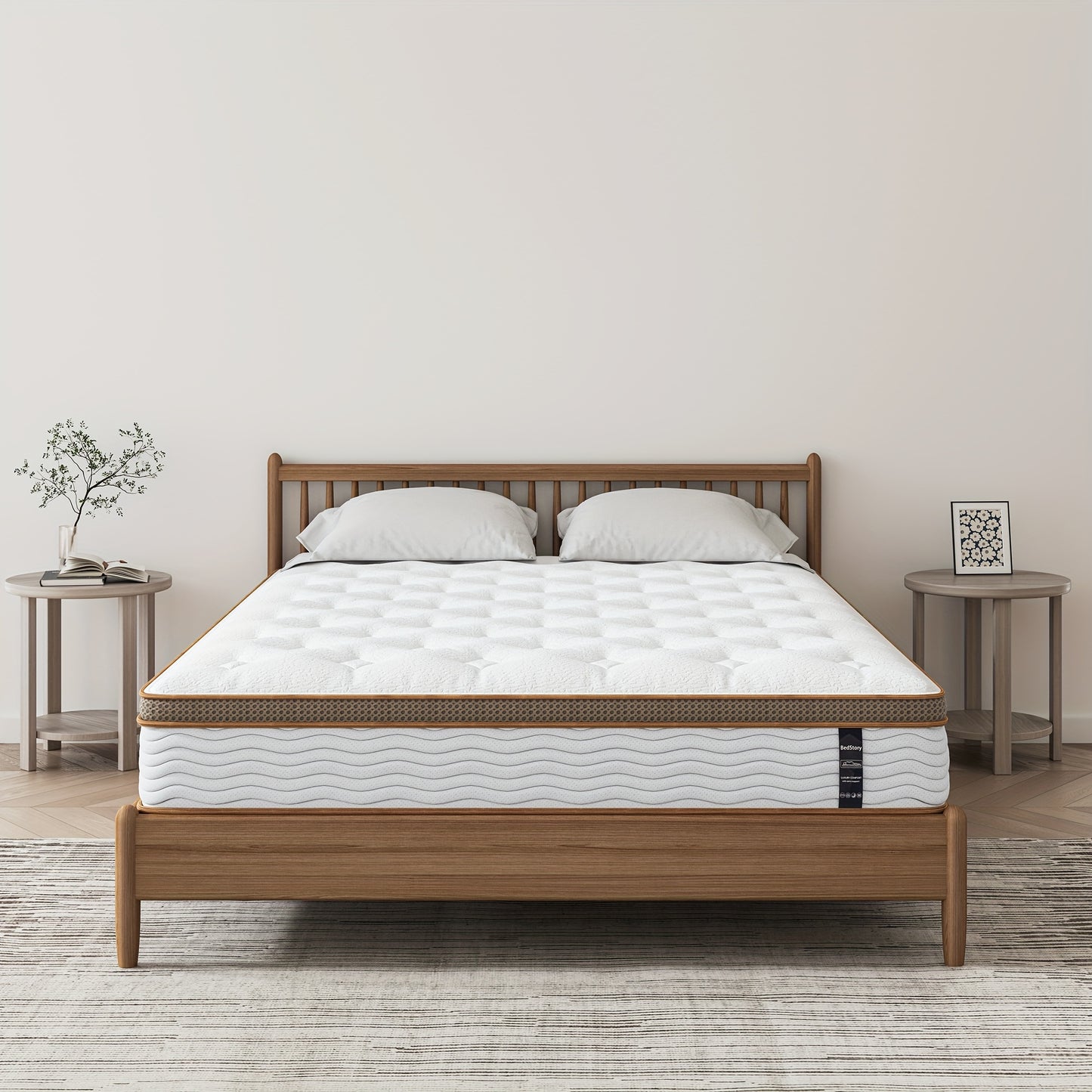 Matelas ¨¤ ressorts ensach¨¦s, mousse ¨¤ m¨¦moire de forme, technologie hybride multicouche, confort personnalis¨¦ - ¨¦paisseur 22 cm,90x190cm
