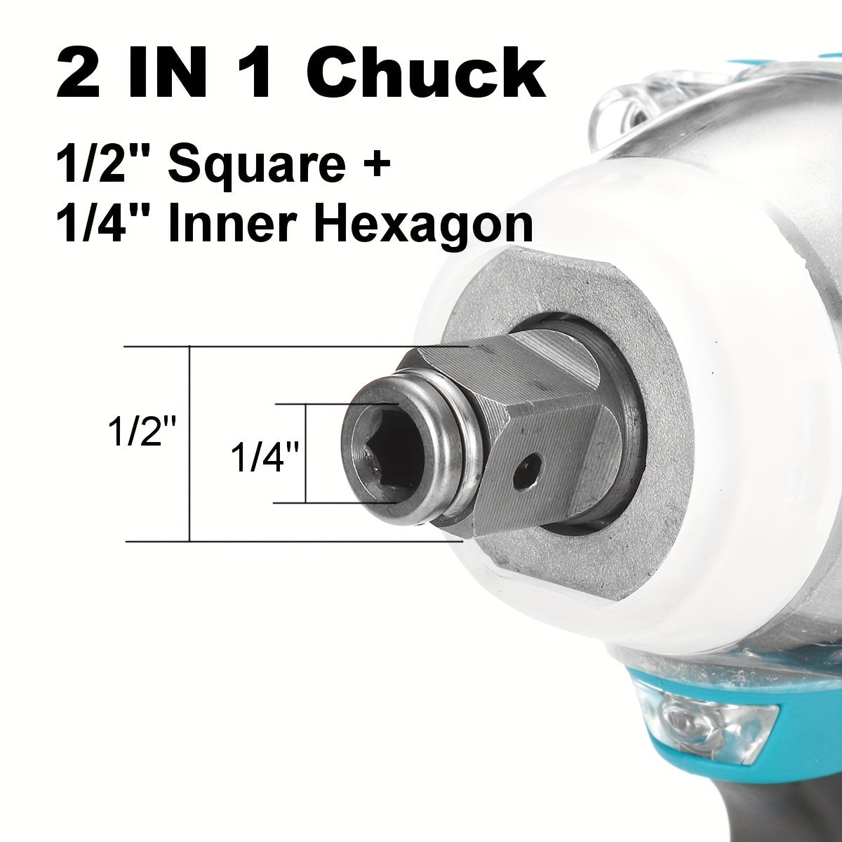 Cl¨¦ ¨¤ chocs ¨¦lectrique sans fil 21 V, Ensemble de 2 batteries + 1 chargeur, jeu de cl¨¦s ¨¤ chocs ¨¦lectriques sans fil, cl¨¦ ¨¤ chocs ¨¦lectrique 1/2 pouce, moteur sans balais 4815, cl¨¦ ¨¤ chocs ¨¦lectrique ¨¤ arbre creux ¨¤ 2 t¨ºtes