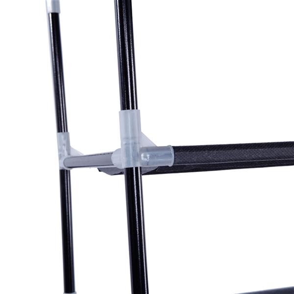 Porte-chaussures en tissu non tiss¨¦ ¨¤ 10 ¨¦tages avec poign¨¦e, ¨¤ assemblage simple Noir