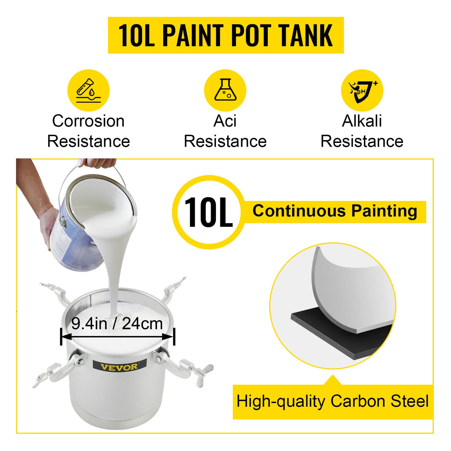 Chrisun Bidons De Peinture Peinture Pour R¨¦servoir Sous Pression 30 PSI Peinture Pour Tuyaux D'air Et De Fluide De 3.05 m (10 pieds) L'entretien De La Maison Ou La Peinture Commerciale (1.5mm)
