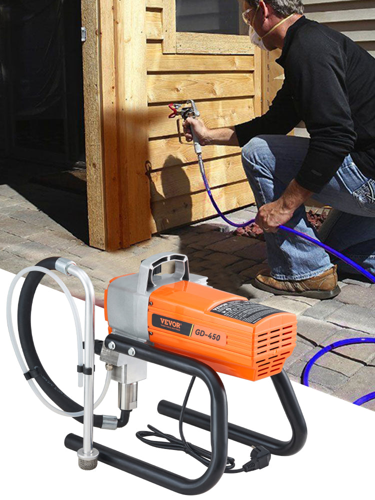 Pulv¨¦risateur sans Air avec Tuyau Haute Pression, Pistolet de Peinture Murale Plafond 1800 W, 3000 PSI, 1,8 L/min, Pression de Pulv¨¦risation R¨¦glable, pour Peinture Int¨¦rieure Ext¨¦rieure