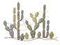 PANNELLO EN FERRO CACTUS -B- CM 90X2,5X64