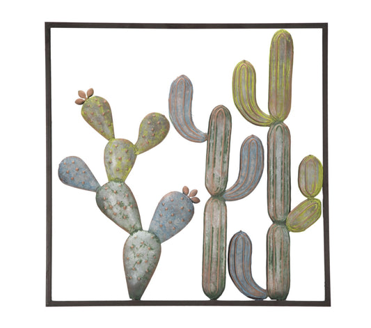 PANNEAU EN FERRO CACTUS-CADRE -C- CM 50X1,3X50