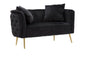 DIVANETTO BUCAREST NOIR CM 127X74X71