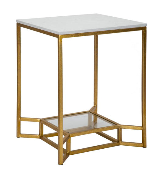 TAVOLINETTO DOUBLE MARBRE CM 47X47X60