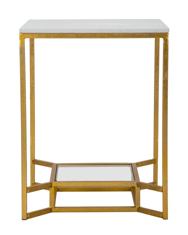 TAVOLINETTO DOUBLE MARBRE CM 47X47X60