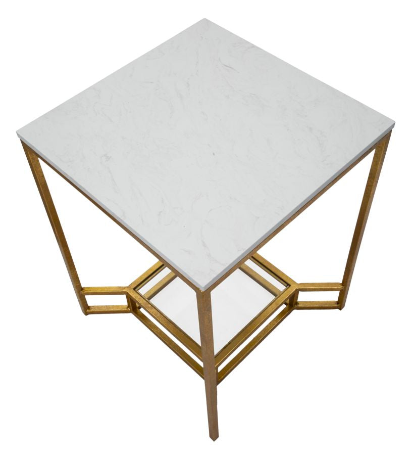 TAVOLINETTO DOUBLE MARBRE CM 47X47X60