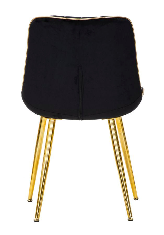 SEDIA PARIS NERA/OR ENSEMBLE 2 PZ CM 51X59X79