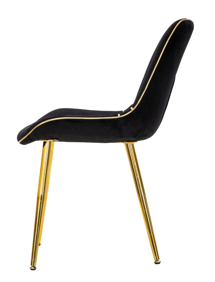 SEDIA PARIS NERA/OR ENSEMBLE 2 PZ CM 51X59X79