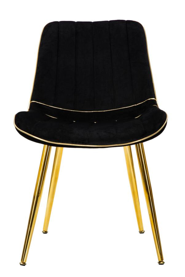 SEDIA PARIS NERA/OR ENSEMBLE 2 PZ CM 51X59X79