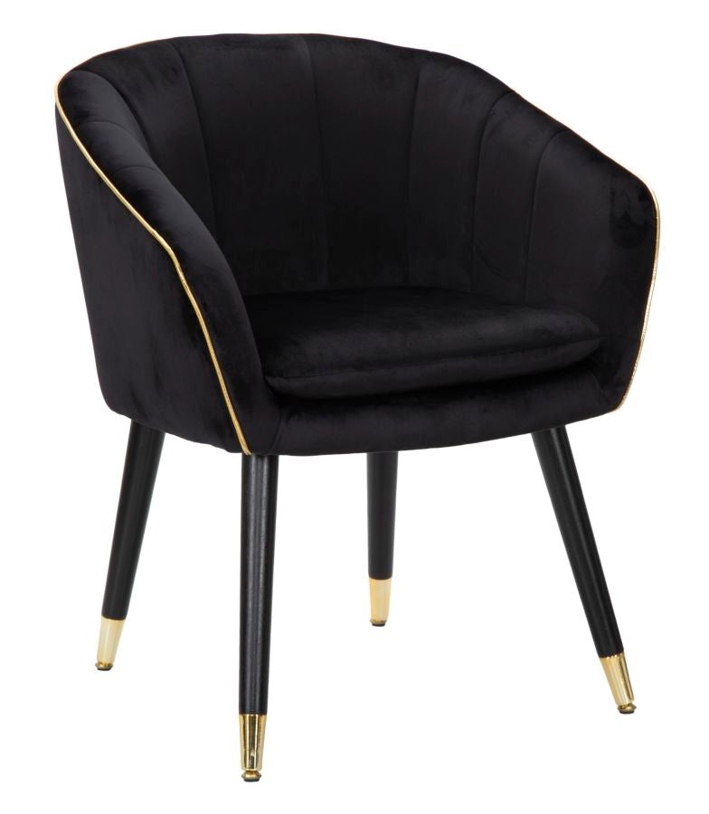 POLTRONA PARIS NERA/OR CM 62X58X78
