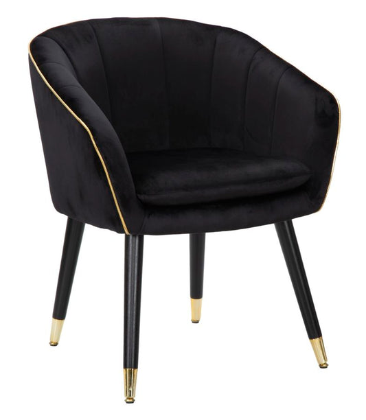 POLTRONA PARIS NERA/OR CM 62X58X78