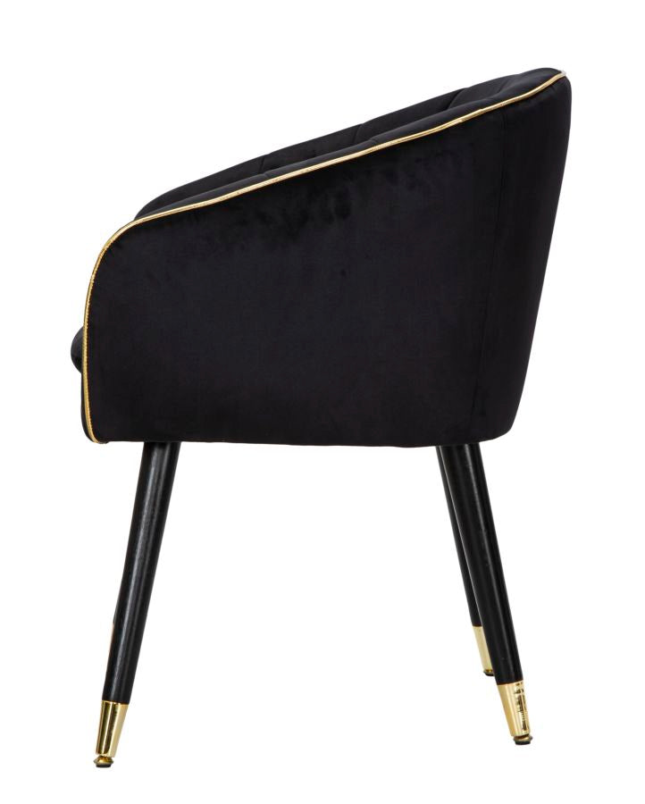 POLTRONA PARIS NERA/OR CM 62X58X78