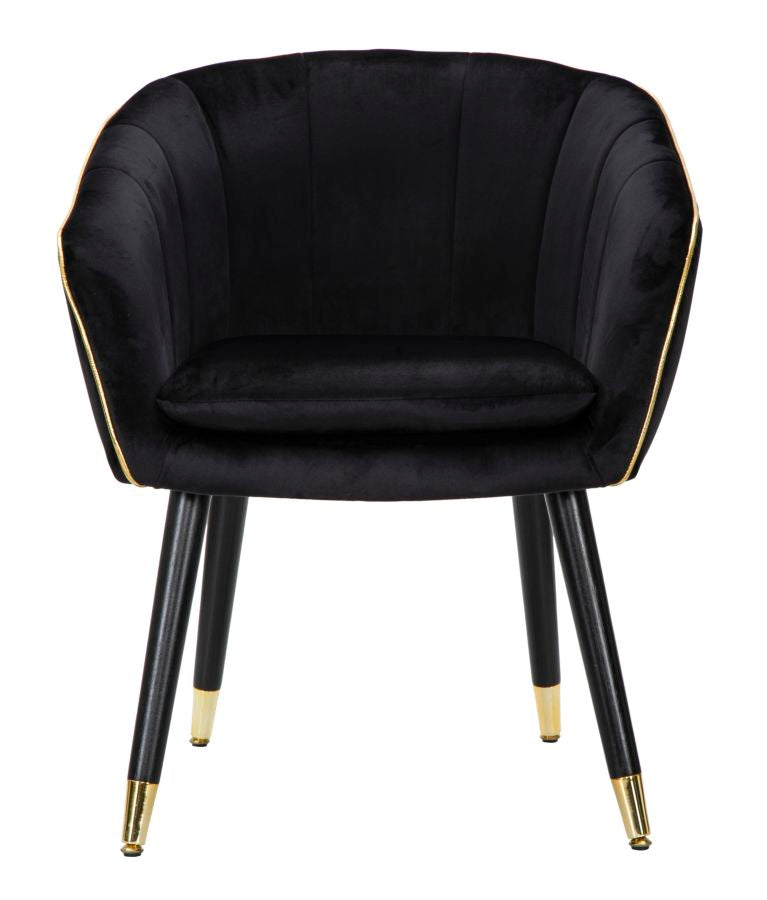 POLTRONA PARIS NERA/OR CM 62X58X78