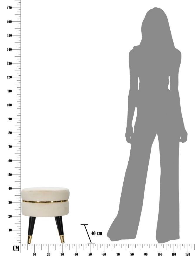 SGABELLO PARIS CREMA/OR CM ? 35X40,5