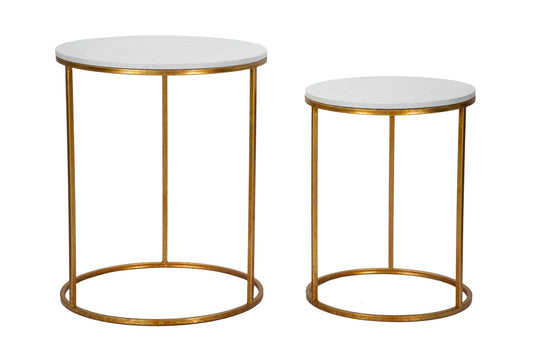 TAVOLINETTI SIMPLEMENT MARBRE COPPIA CM ? 52X63-42X53